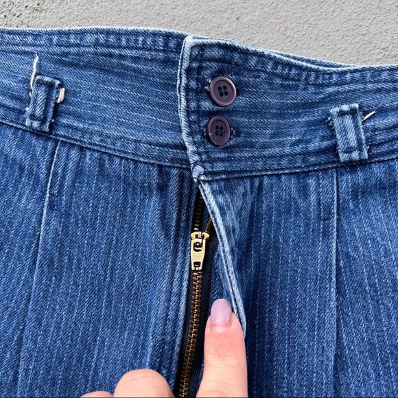 Vintage 80s railroad stripe high rise wedgie fit bareback mom jeans 26" WAIST - Picture 5 of 6